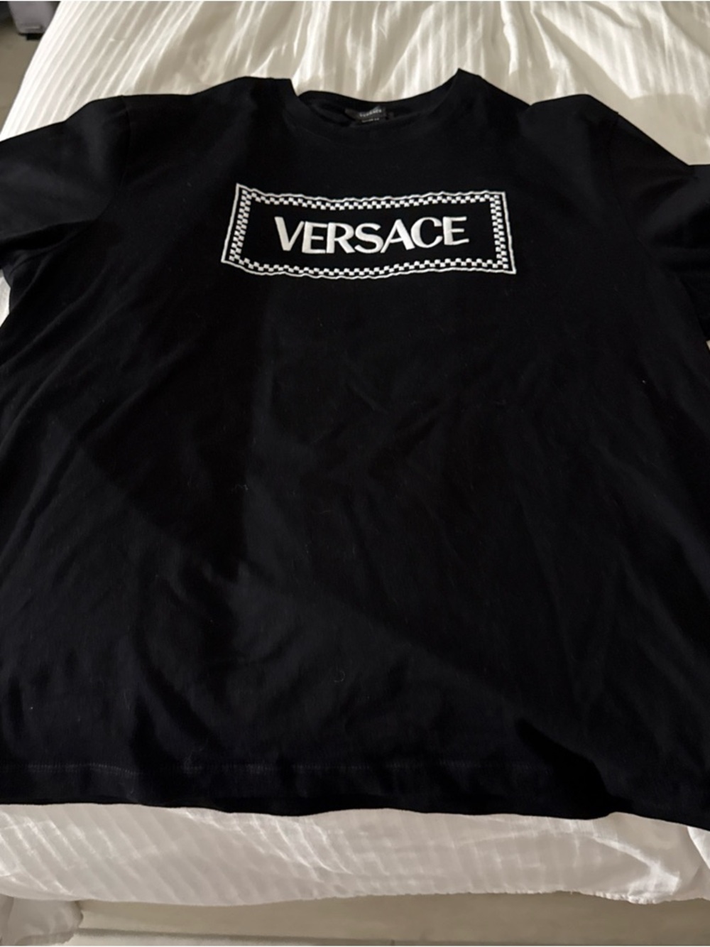 Versace 90’s Logo Black T-Shirt for Sale 6XL but true XL Size